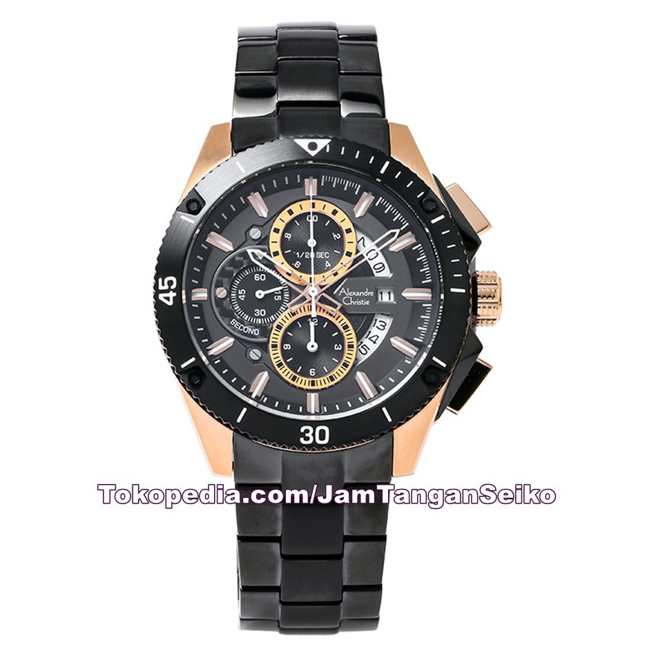 Jam Tangan Pria Alexandre Christie AC 6465 MC BBRBA Chronograph Sports