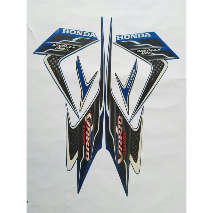 stiker striping honda vario techno 110 2010 biru