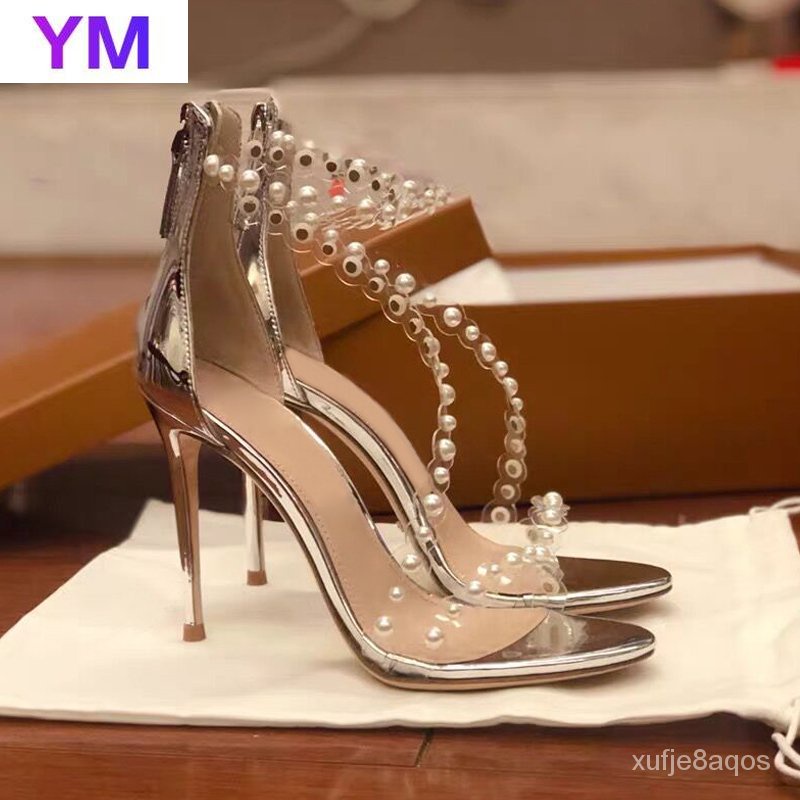crystal platform heels