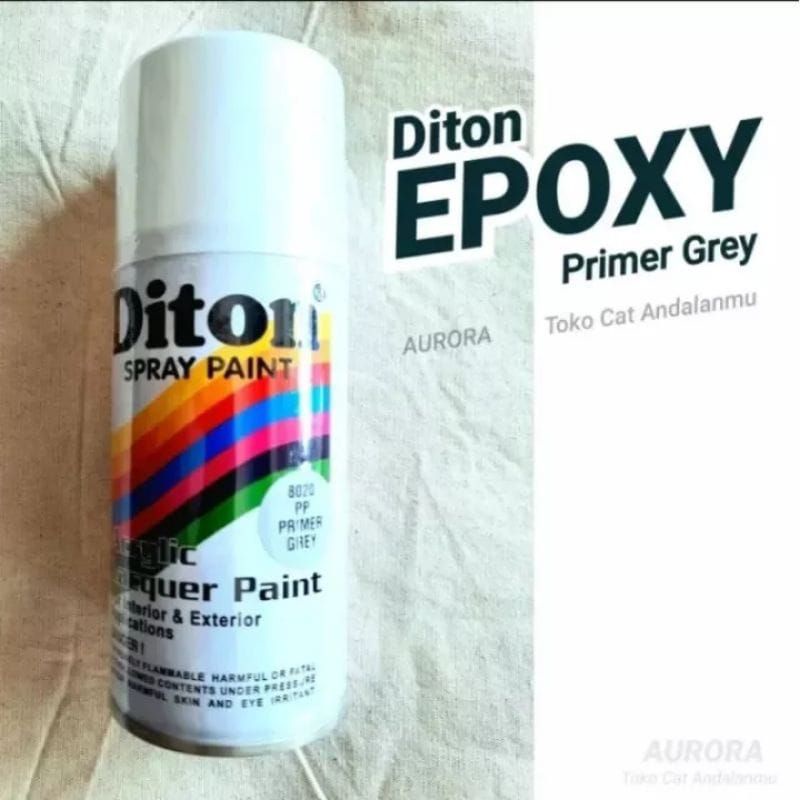 Pilok Pylox Cat Semprot Diton Primer Grey 8020 Poksi Poxi Poxy Epoksi Epoxy Dasaran Abu-Abu 300 ml
