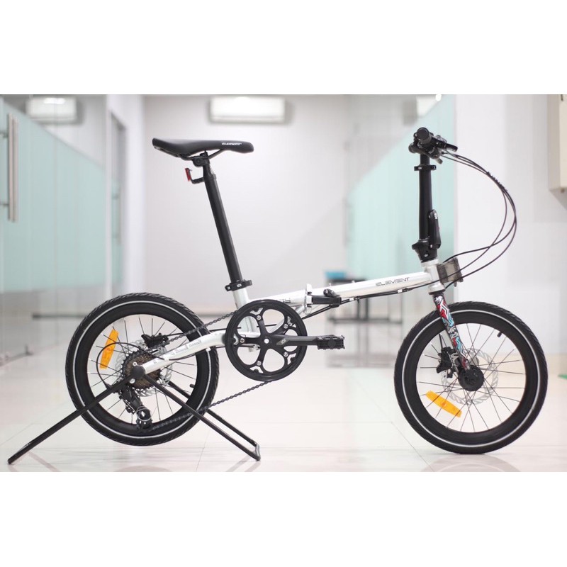 Sepeda Lipat Element Troy 8 speed 2021 SNI Garansi COD kredit cicilan cicil termurah murah folding-Silver