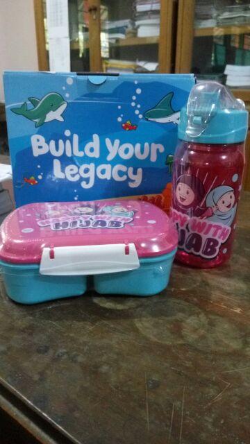 Lunch Box Set Botol Minum & Tempat Makan Afrakids Ls019