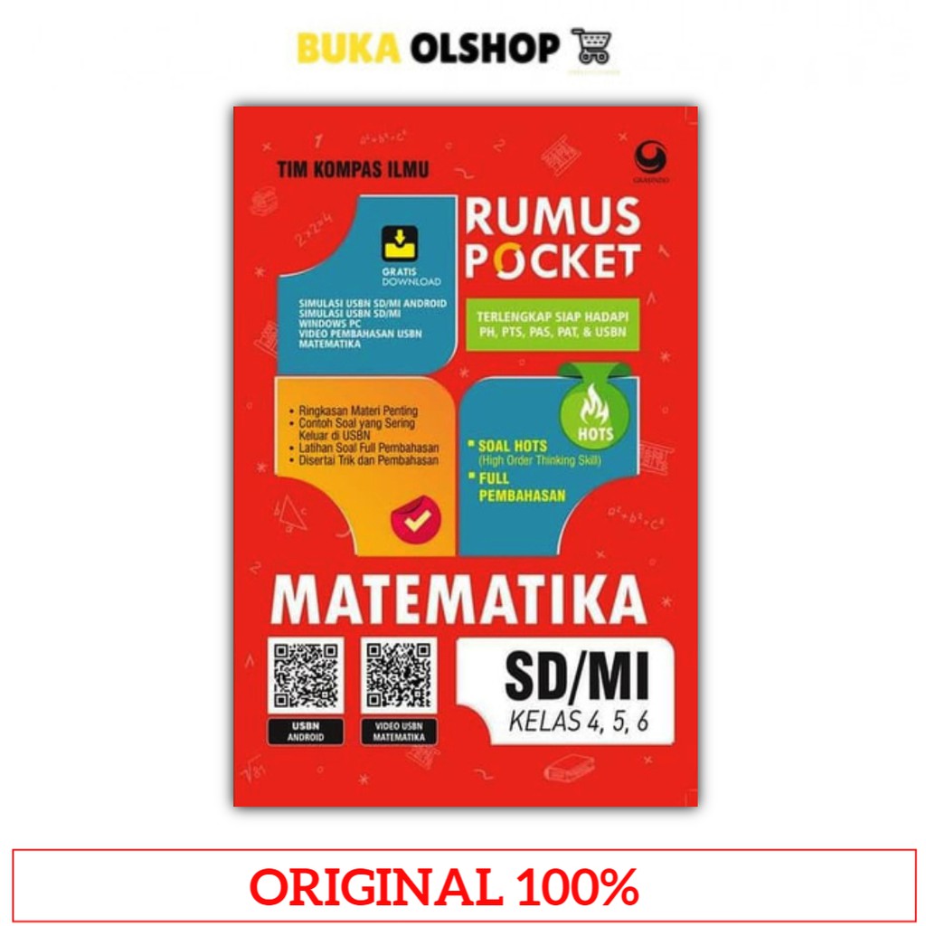 Rumus Pocket Matematika SD/Mi Kelas 4,5,6
