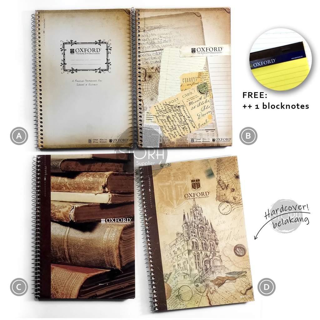 

OXFORD PREMIUM NOTEBOOK A5 65 lbr Buku Tulis Jurnal Notes Agenda