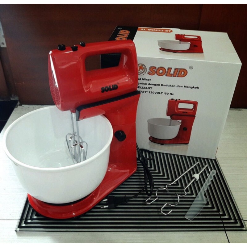 Stand Mixer SOLID SL-MX223 3.8 Liter / mikser mangkok duduk adonan kue