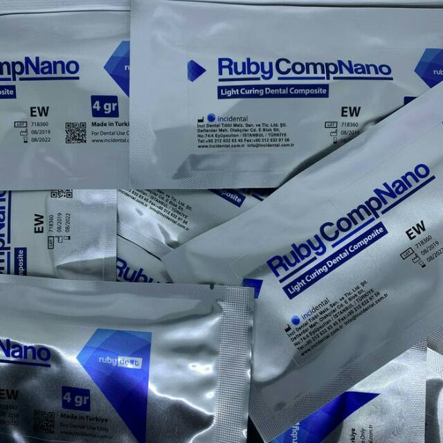 Ruby extra bleach EW EXW extra white ekstra composite veneer komposit venner bahan tambal gigi putih