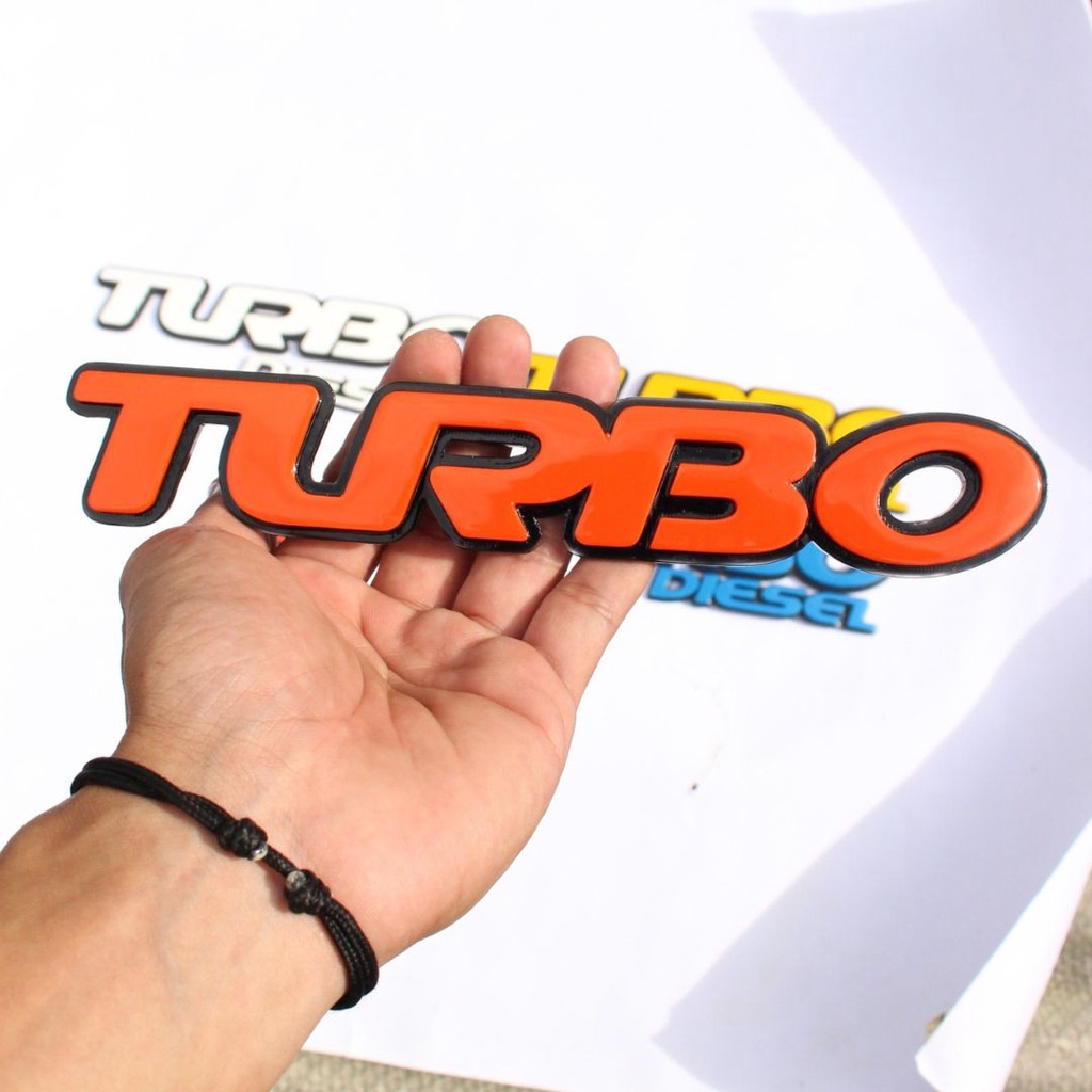 EMBLEM VARIASI MOBIL TURBO DIESEL SATU PASANG / AKSESORIS EMBLEM MOBIL TURBO DIESEL