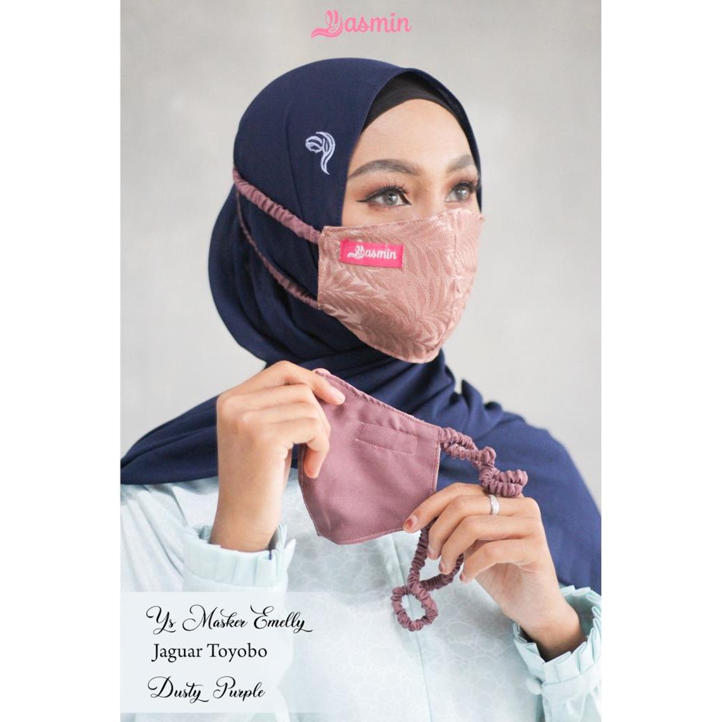 Masker Yasmin Sakura Bahan Toyobo Premium Bisa Bolak-balik