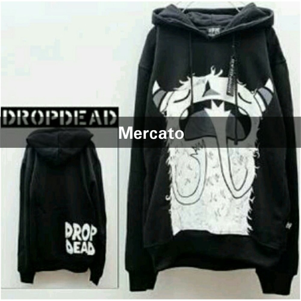 Jual SWITER DROPDEAD HOAM HOODIE SWEATER DROPDEAD JAKET HOAM HITAM SWEATER MURAH