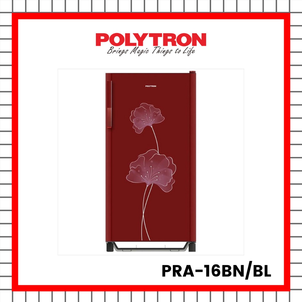 LEMARI ES POLYTRON 1 PINTU PRA-16BN/BL / KULKAS POLYTRON 1 PINTU PRA-16BN/BL