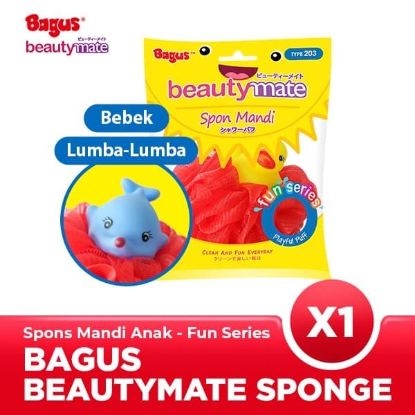 Bagus Beautymate Spons Mandi Fun Series (Mainan &amp; Warna Acak) W-22203