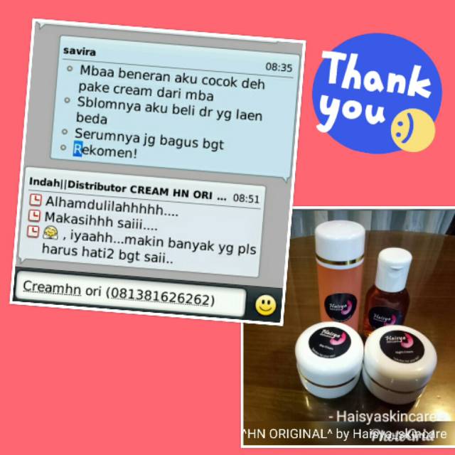 CREAM HN ORIGINAL ASLI 100%/CREAM HN ORI