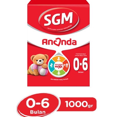 Susu SGM Ananda usia 0-6 bulan 1000 gram