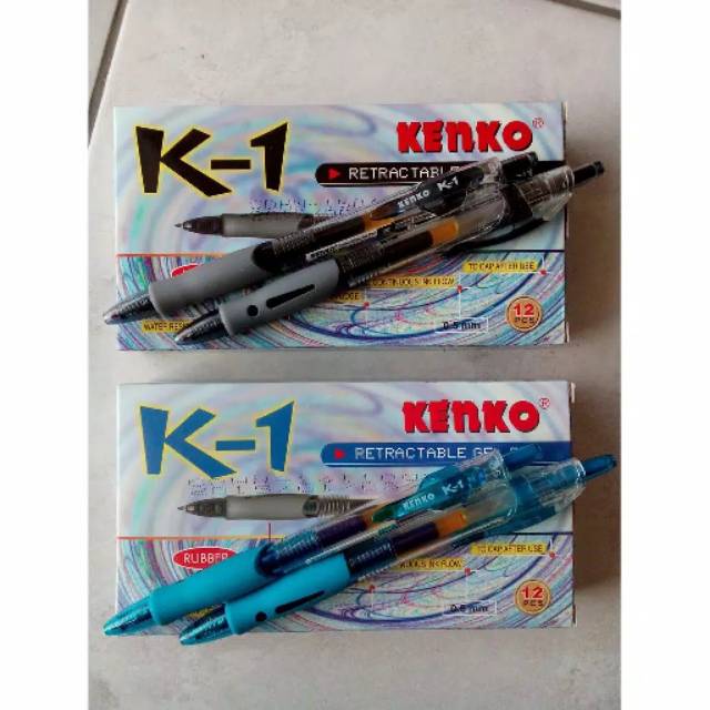 

Pulpen Gel Kenko K-1 Tinta Hitam/Biru 1Box Isi 12pcs