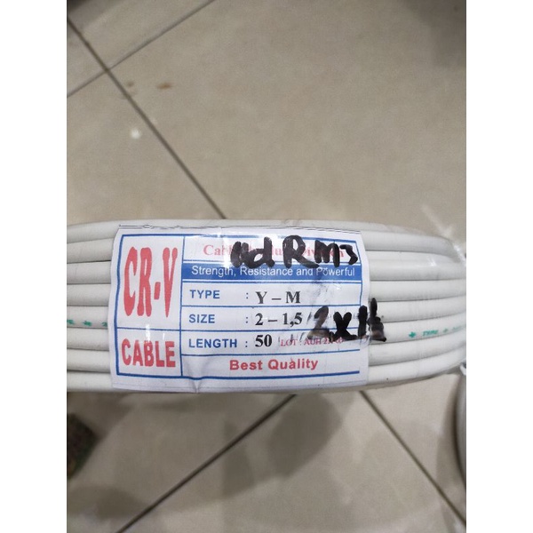 Kabel Rhinos 2 x 1,5 2 x 1.5 Serabut Harga 1 rol