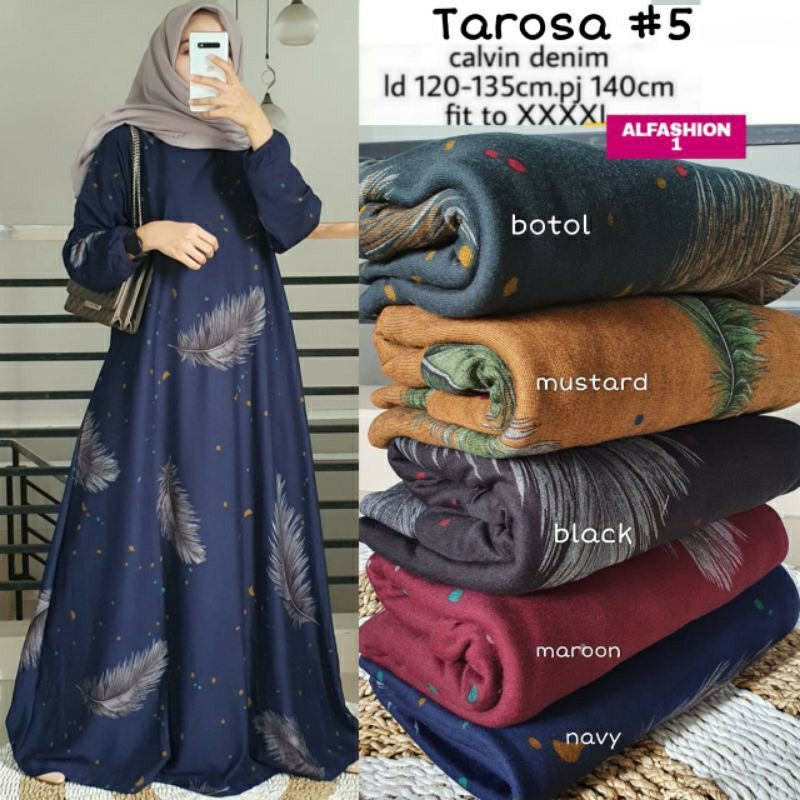 TAROSA Maxy - LD120 Gamis Denim Diana Jumbo Bigsize Oversize Bumil / Dialova Maxy / R.28 - 025-5769