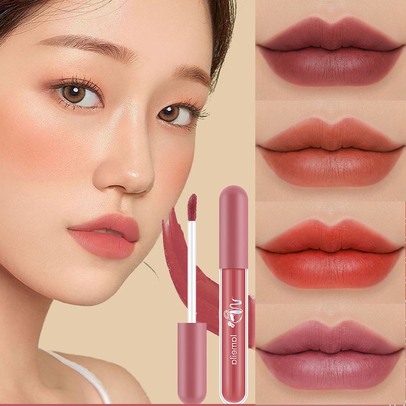 Lameila Lip Glaze Waterproof Anti Lengket 6 Warna / Lipstick Lameila Nude Edition Lipcream Matte / Lipstik Cair Lip Gloss Pelembab Bibir / TV-15