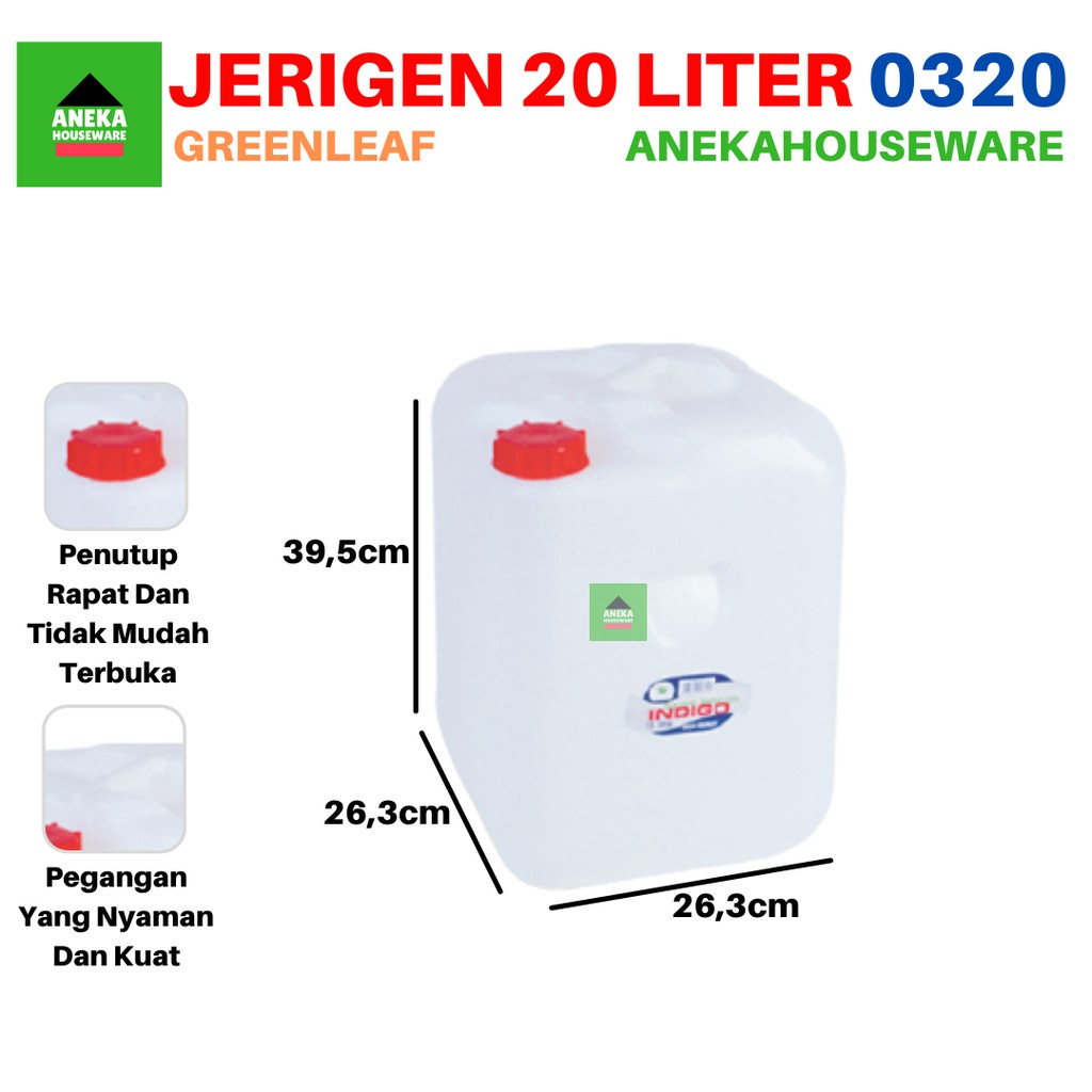 Jerigen Segi Indigo 20 Liter 0320 Green Leaf
