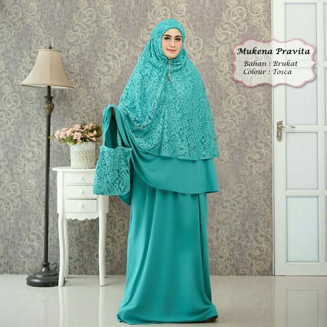 MUKENA BRUKAT PRAVITA/MUKENA WANITA/MUKENA BAGUS DAN ADEM/MUKENA CANTIK/*DF