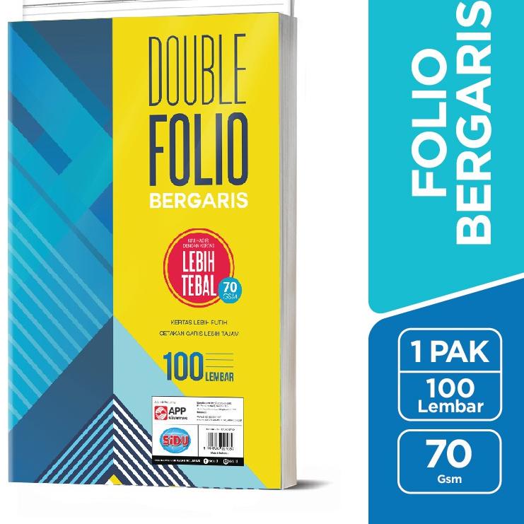 

Harga grosir⭐ SiDU Double Folio Bergaris 100 lembar 70 GSM ,,