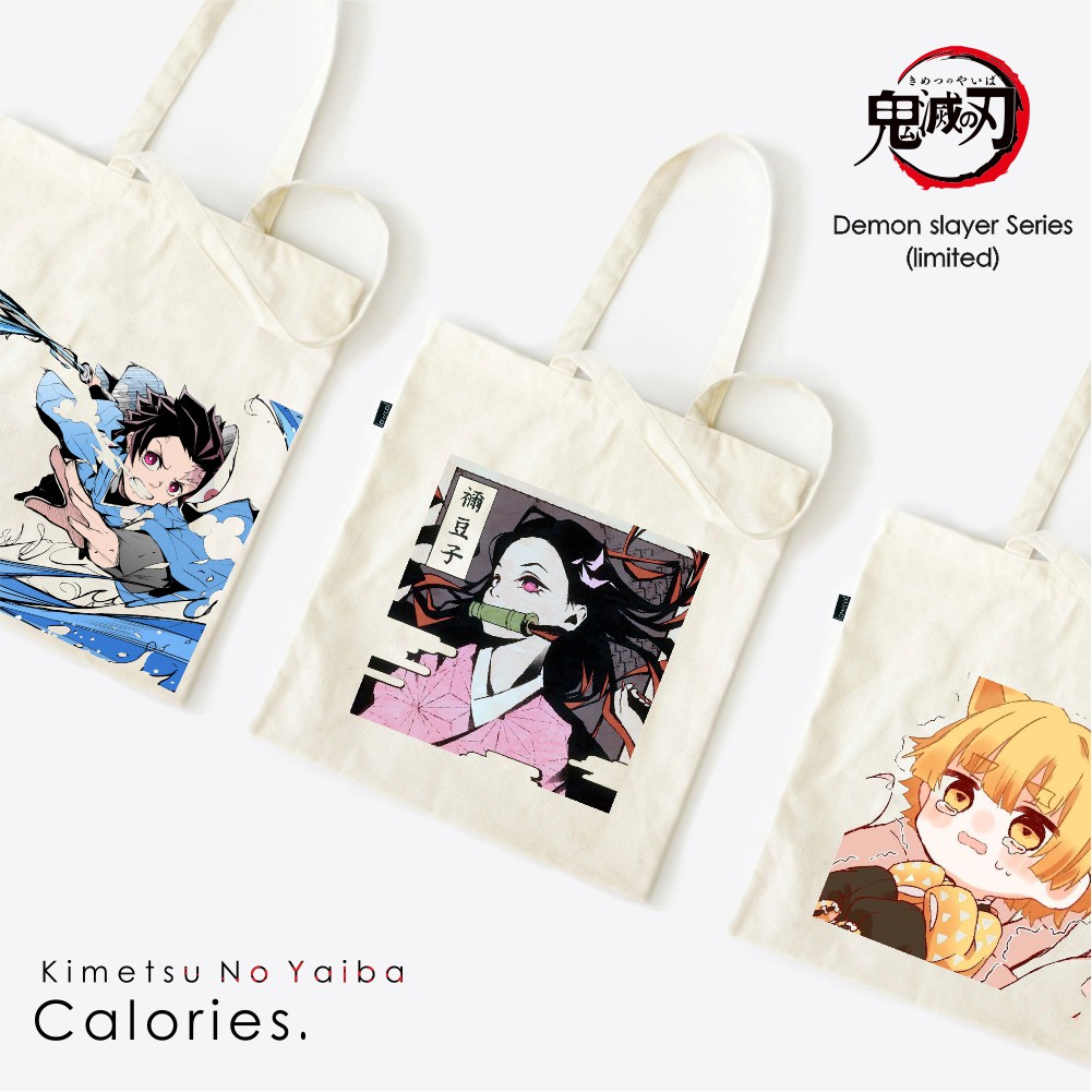 Totebag Demon Slayer Tanjiro Nezuko Inosuke Zenitsu Daki  #TODS