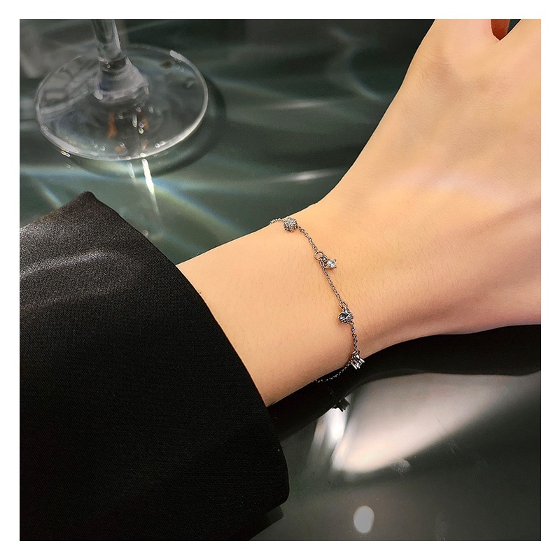 Gelang GL23 S925 Premium Fashion Wanita Korea Gelang Unik Lucu Keren Bagus Banget/ Deluna /BB