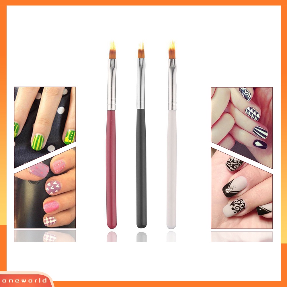 (ONWO) Pen Brush Lukis Kutek Gel UV Dengan Gagang Plastik