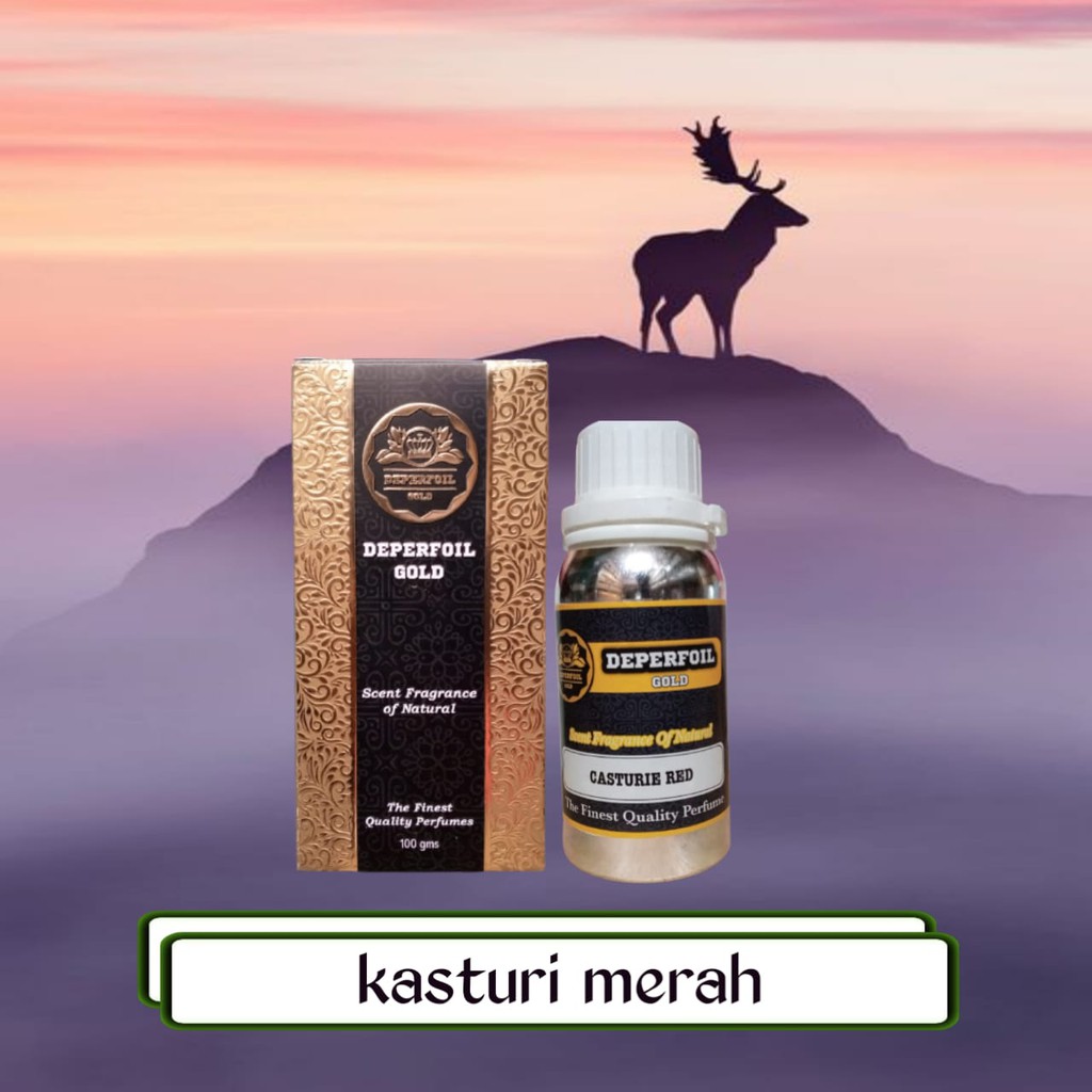 Bibit parfum best seller casturi KASTURI merah 100ml segel by deperfoil gold