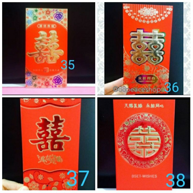 

Amplop Wedding Angpao Merah Shuang Xi Nikah Tepai Sangjit Lamaran 26-50