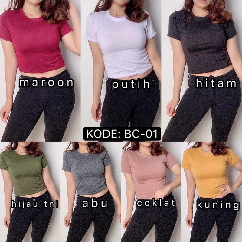 SALE !! VS CC - Giant crop basic/kaos crop wanita