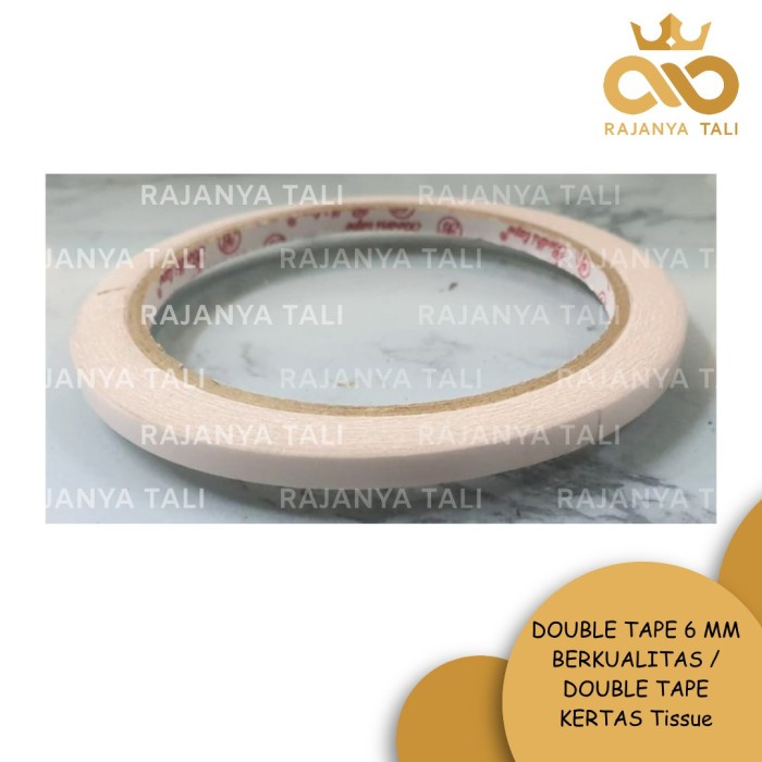 

DOUBLE TAPE 6 MM BERKUALITAS / DOUBLE TAPE KERTAS Tissue RJT