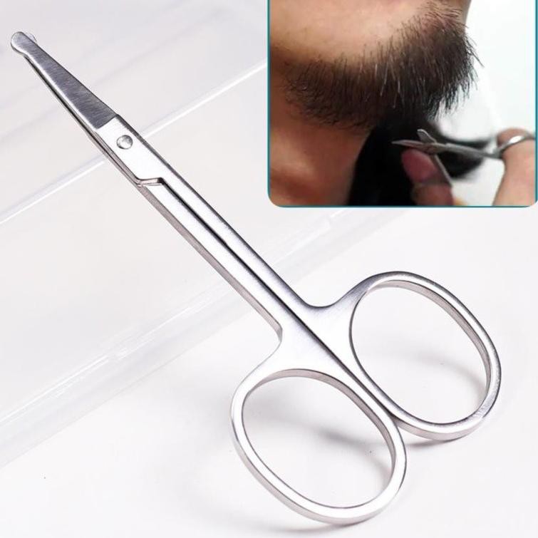 

Stock Banyak (AOS) Gunting Bulu Hidung/Gunting Kumis/Gunting Bulu Jenggot/Gunting Kecil Stainless St
