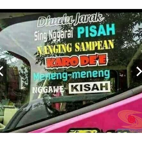 Cutting sticker lucu untuk kaca mobil kata" lucu buat di mobil truck ,pick up ,bus , angkot dll