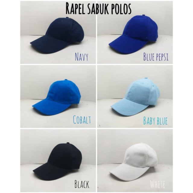 Real pict Topi Baseball Polos bahan Rafel Premium QUALITY / Topi Distro / Topi Pria Wanita