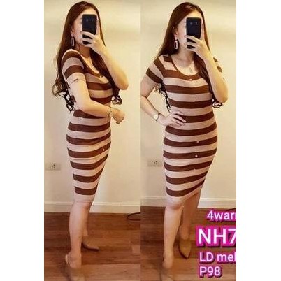 WSE390 - Dress Rajut Nova / Dress Wanita / Dress Rajut Motif Garis / DRESS RAJUT IMPORT / PREMIUM QUALITY