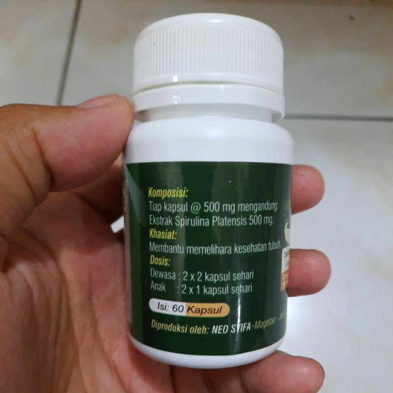 SPIRUGREEN | Kapsul Spirulina Bisa Dikonsumsi / Untuk Masker Wajah  Spirulina Terbaik - Samsmedia