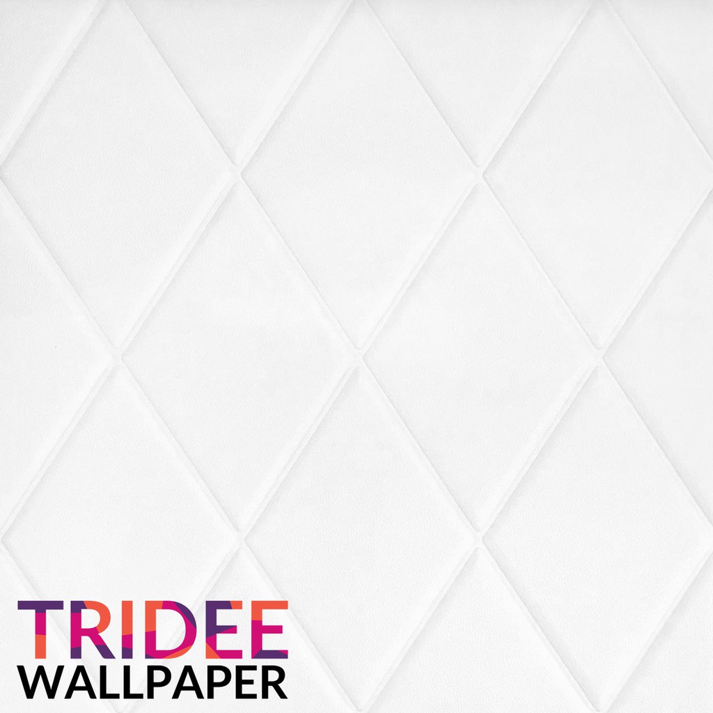 Wallpaper Foam 3D Motif Ketupat Hitam |TRIDEE DIAMOND CROC