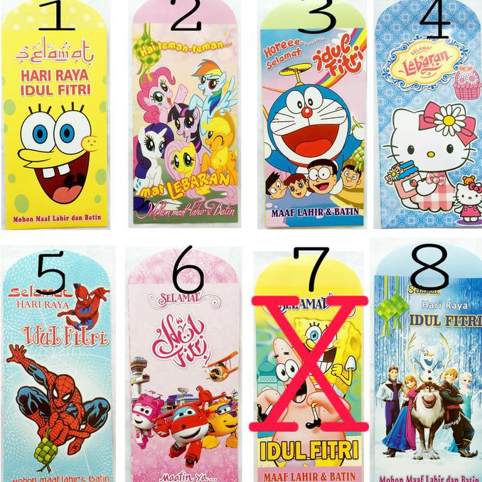 

Produk Terbaik 1 Pack Amplop Lebaran (Panjang) Angpao Idul Fitri / Angpau Anak Isi 10