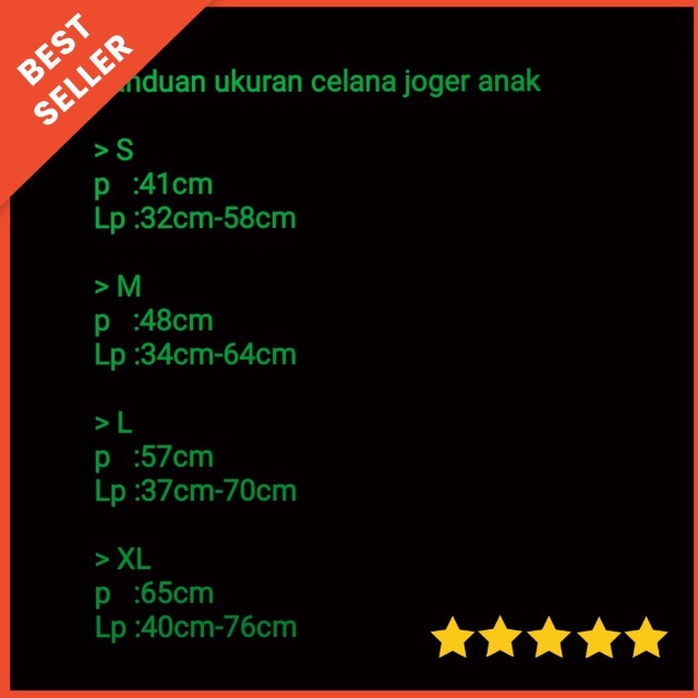 celana joger karakter 1-8 tahun murah