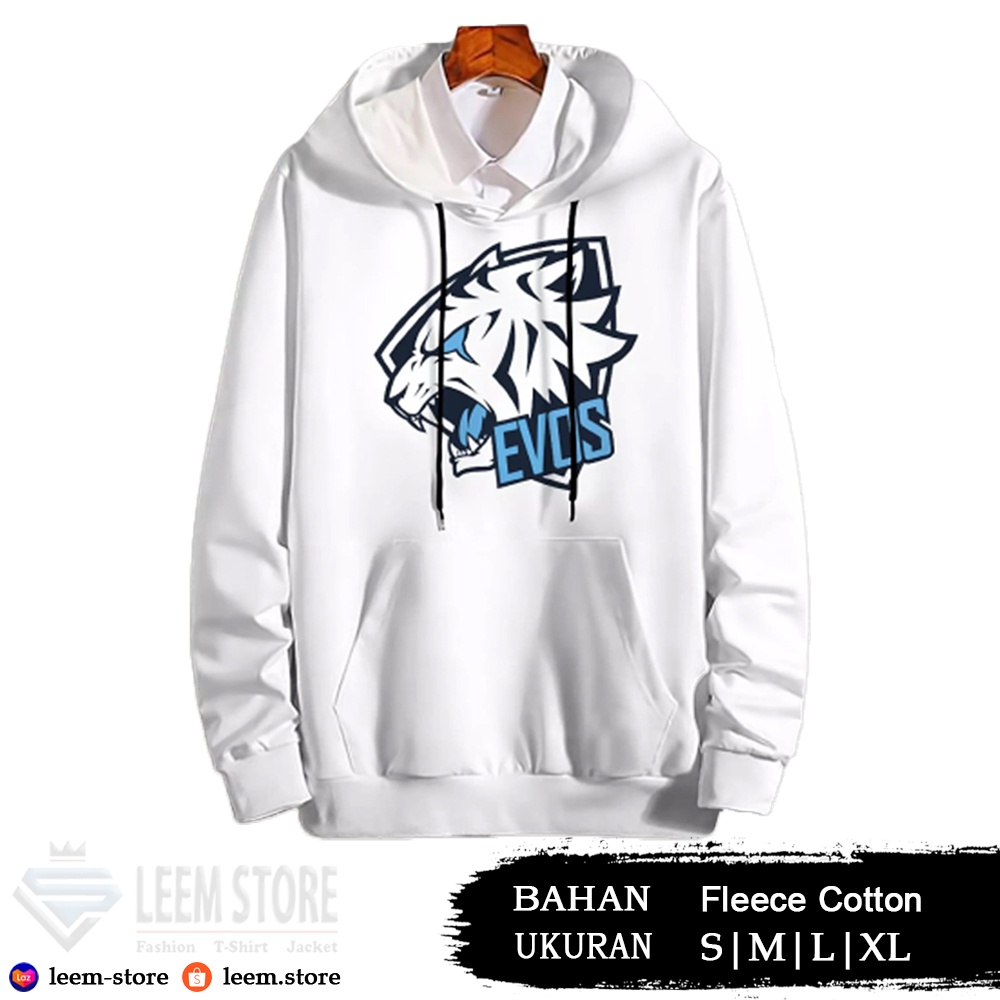 Jaket Hoodie Evos Mobile Legend Putih Anak 5-10 Tahun - Jaket Evos Esports FF ML