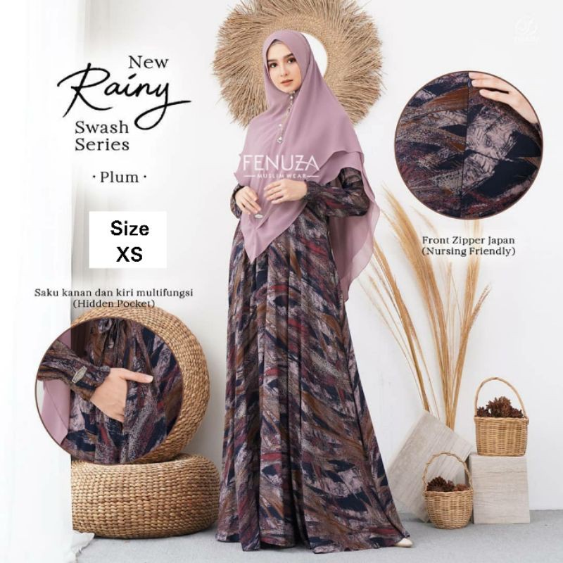 Dress New Rainy Swah Series -Hanya Dress- Gamis Pesta Syari Cantik by Fenuza