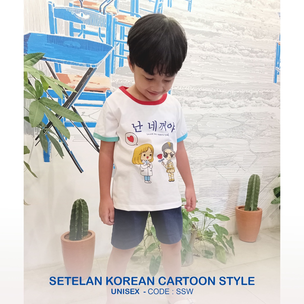 GUMKIDS SETELAN ANAK COWOK CEWEK 1 - 8 TAHUN / SET BAJU CELANA ANAK  / STELAN LAKI PEREMPUAN  &quot;KOREAN&quot;