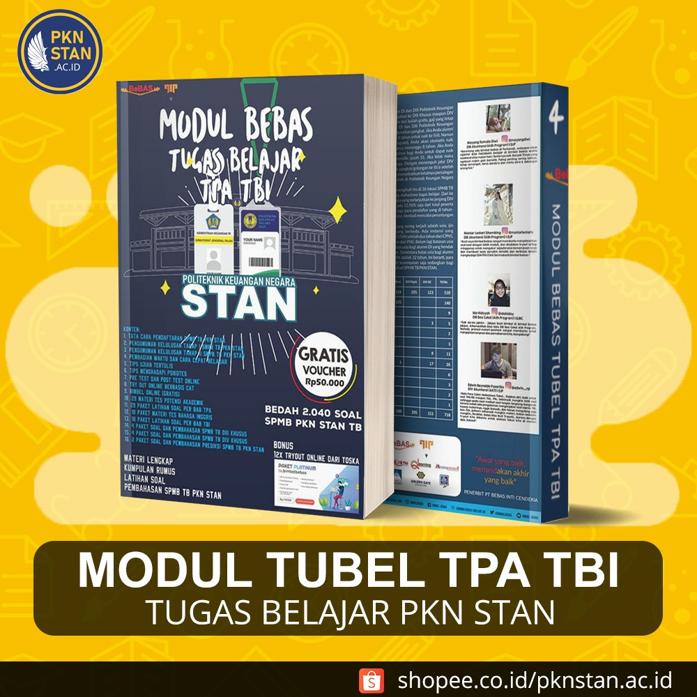 Buku Modul Tugas Belajar TPA TBI - Best Seller Super Modul Sukses Kedinasan SPMB TB PKN STAN 2021