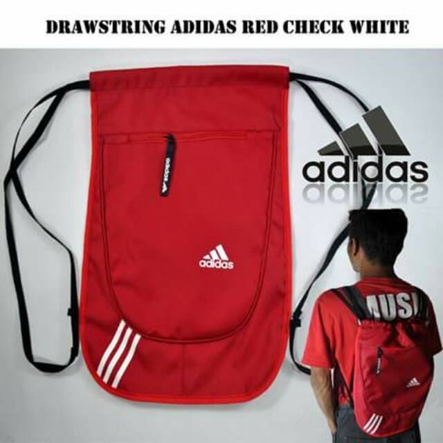 Tas Serut Adidas Gymsack Drawstring Tas Main Tas Pria wanita Tas Jalan Tas gym