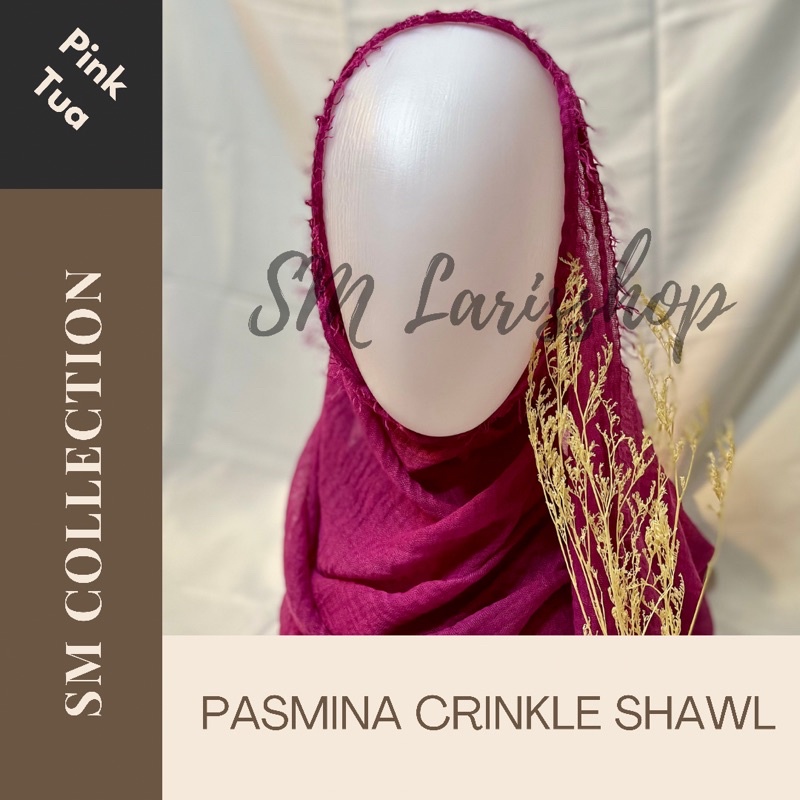 Pashmina Crinckle Shawl Premium / Pashmina Lecek