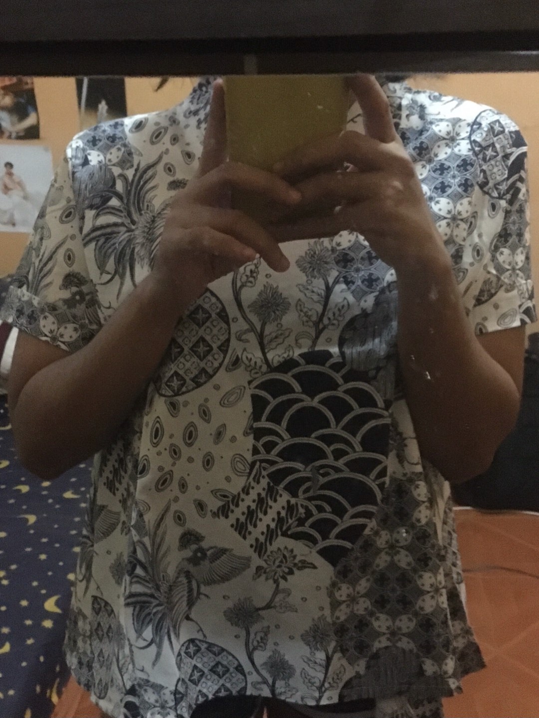 93- Pl Atasan Batik Wanita Midi Aline Lengan Pendek Bahan Katun Strecth Model Terbaru