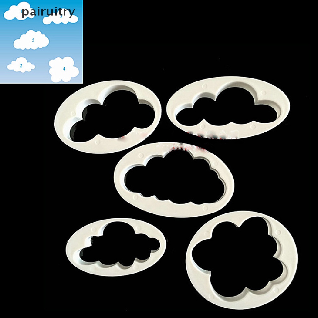 Prt 5pcs Cetakan Pemotong fondant / Biskuit / Cookies Bentuk Awan PRT