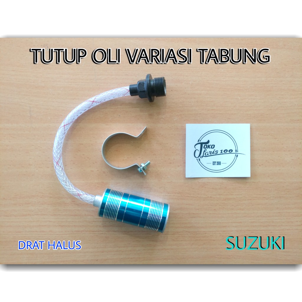 Tutup Oli Variasi Tabung Warna Biru Motor Suzuki Satria FU Shogun Drat Halus Kualitas Terbaik