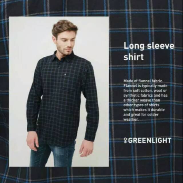 Kemeja flanel pria GREENLIGHT ORIGINAL