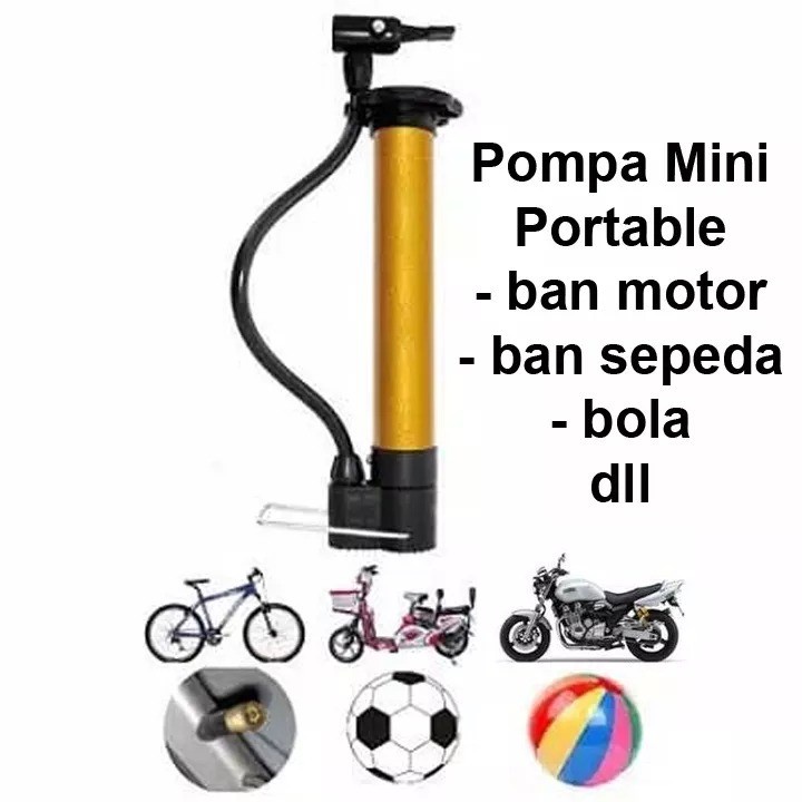 pompa ban sepeda balon kasur bantal renang mini portable